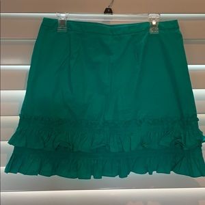 J Crew green slim fit with ruffled detail size 6